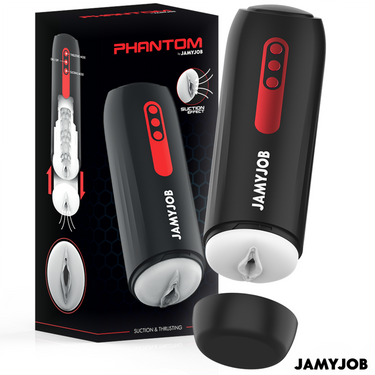Masturbatore automatico Phantom JAMYJOB con aspirazione e controllo personalizzato